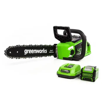 Greenworks 40V 14 collu Brushless Motorzāģi ar 2.5 Ah Akumulators un Lādētājs, 2012802