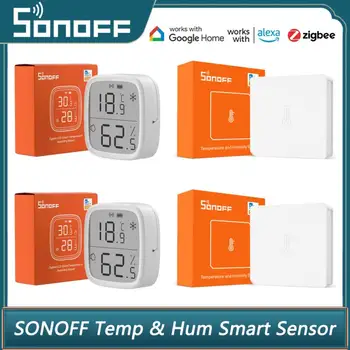 SONOFF SNZB-02 SNZB-02D Zigbee Smart Temperatūras, Mitruma Sensors Liels LCD Tālvadības Uzraudzību Ewelink APP Ar Alexa, Google Home