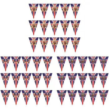 Savienības Jack Stērste Banner Lielbritānijas King Charles III Stērste Banner 2023. Gadam Triangle Karogi Britu Karaliskās Svinības