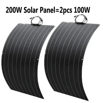 saules panelis 2x100w elastīgu saules panelis, 200w elastīgu saules panelis, kas izgatavots no ETFE materiāls
