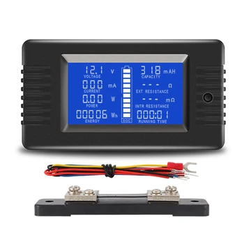 PZEM015 Digital DC 0-200V Sprieguma Strāvu Ar Bīdāmām Auto Akumulatoru Testeris Sprieguma Mērītājs Monitors 12V 24V 48V
