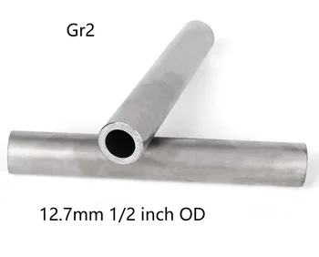 12.7 mm 1/2 collu OD 2. klase titāna sakausējuma cauruļu titānika caurules tīra ti caurules BT1-0 GR2 TA2 Ti Cauruļu kanālu