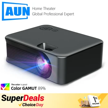 AUN MINI Projektors portatīvais A30 Jauninājumu, 3D LED Mājas Kinozāles Kino Spēlētājs Projektoru 1080P 4K Video, Izmantojot HD Ostas Lāzeru Smart TV