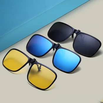 Polarizēta Flip Up Videoklipu Saulesbrilles Braukšanas Tumši UV400 Photochromic Anti Glare Objektīvs MyopiaSun Brilles Automašīnas Vadītājs Brilles