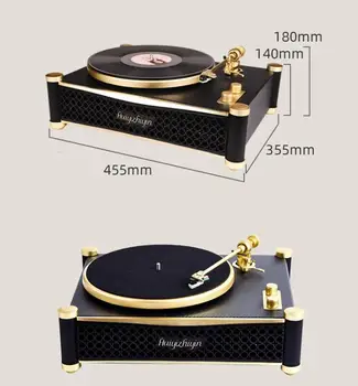 Jaunu Phonograph ieraksts advanced audio profesionālā HIFI retro Phonograph integrētu vinila phonograph metāla dzied roku