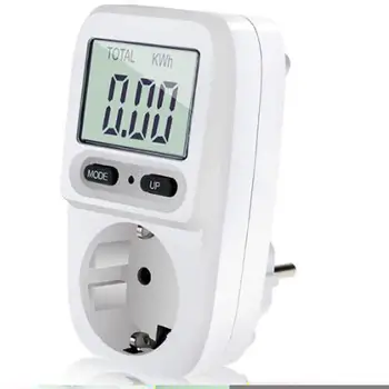 220V AC ES Digital LCD Jaudas Mērītāju Wattmeter Ligzda Jauda Kwh Enerģijas Skaitītāju, FR MUMS UK AU BR Mērīšanas Outlet Power Analyzer