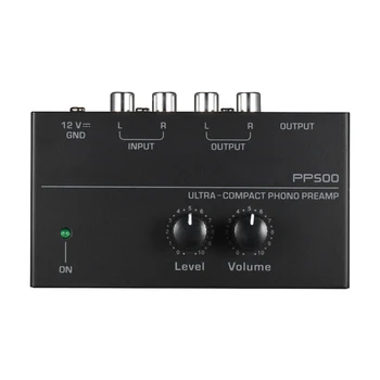 Mini Pastiprinātāju Audio Pastiprinātāju Mājas Pastiprinātāju Ultra-kompaktās Phono Preamp Amp Preamplifier Mūzikas Līmenī ar Skaļuma Kontroli