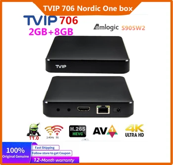 TVIP706 Linux Android Ziemeļvalstu viens TV Kastē 4K 2.4 G/5G dual WiFi 2 gb 8 gb Smart Tvip Lodziņā Tvip605 Duālās Sistēmas v. 605 H. 265 kas top bo