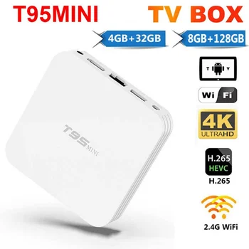 16 GB un 256 gb T95 Mini TV Kastē Android 10.0 Četrkodolu 16 STB Smart 2.4 G, Wi-Fi MWYN Iptv