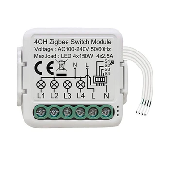 Tuya Zigbee Smart Switch Moduli, Releju Smartlife Bezvadu Kontroles Saderīgu Alexa Mājas Yandex Alise