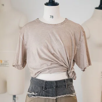 Dizainers Skrejceļa kaklasaišu krāsošanas Padarītu Vecs Lakrosa Sieviešu Pamata 23 Vasaras Kokvilnas Īsām piedurknēm Vienkārši, Viss, kas mača Slim T-krekls Modes Gadījuma T