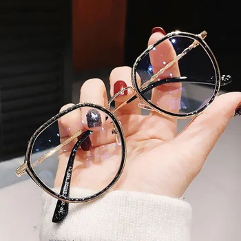 Modes Apaļas Metāla Rāmis Anti Zilā Gaisma Brilles Sievietēm Augstas Kvalitātes Datoru Spēļu Acu Aizsardzība Classic Vienkāršā Brilles