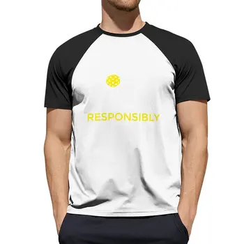 Dink Atbildīgi Pickleball T-Krekls, T-Krekls, sviedru krekls vasaras top lielgabarīta t krekls mens grafiskais t-krekli pack
