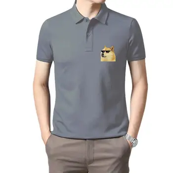 Golfa valkāt vīriešu Modeļi Dogee Doge Apaļu Kakla Grafiskais Vīriešiem Lielums Streetwear Augstas Kvalitātes polo t krekls vīriešiem