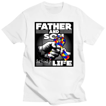 zīmolu vīriešu krekls Autisma Izpratnes T Krekls Tēva un Dēla Labākais Draugs uz Mūžu