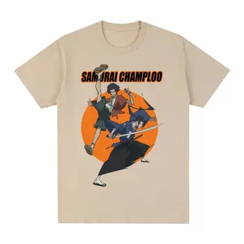 Samurai Champloo Vintage T-krekls Mugen Japānas Anime Kokvilnas Vīriešu T krekls New Tee Tshirt Sieviešu Topi
