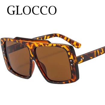 2023 Jaunu Modes Vintage Leopard Saulesbrilles Sievietēm, Vīriešiem Zīmola Dizainere no Viena Gabala, Lielgabarīta, Saules Brilles Tautas Kniežu Brilles UV400