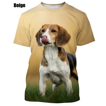 BIANYILONG zīmolu vasaras T-krekls atdzist modes 3D druka, T-krekls dzīvnieku suns gadījuma ērti sporta īsām piedurknēm