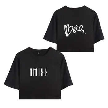 2023 NMIXX Paraksts Kpop Iespiesti Nabas T-krekls 2022 Atdzist Jaunu Sieviešu Vasaras Īsām Piedurknēm Tee