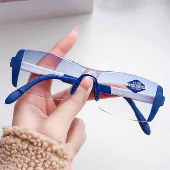 Bifocal Lasīšanas Brilles Modes Presbyopic Brilles Tālu un Tuvu, Brilles +1.0 Līdz +4.0 Anti-zila Gaisma Vīriešu Brilles Caurspīdīga