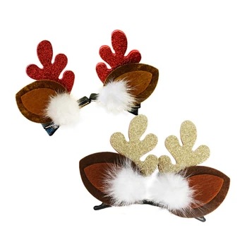Karikatūra Ziemeļbriežu Aļņu Ragu Formas Matadatu Ziemassvētki Kostīmu Tēma Cepures Piederumi