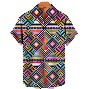 Vasaras Havaju Vīriešu Krekls Abstrakts Modelis, 3d Krekls Vīriešu Pludmales Unisex Apkalpes Kakla Top Lielgabarīta Vintage Krekls Vīriešu Clothin