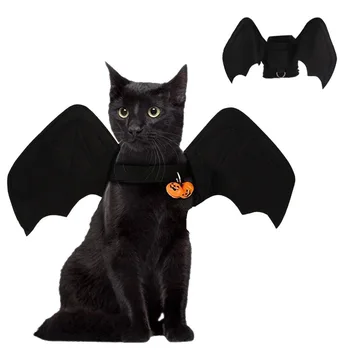 Modes Kaķu Apģērbu Bat Wings Smieklīgi Suņu Kostīmu Mākslīgā Ārējie Pet Cosplay Prop Halloween Drēbes Kaķu Un Suņu Kostīmu Pet Produkti