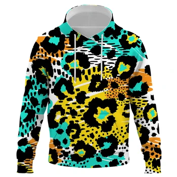 Fall Winter Jaunu 3D Iespiesti Anotācija Lapu/Leopard Print Vīrieši Sievietes Streetwear Hip Hop sporta Krekli Zēniem, Meitenēm Harajuku Tops pelēkā vārna