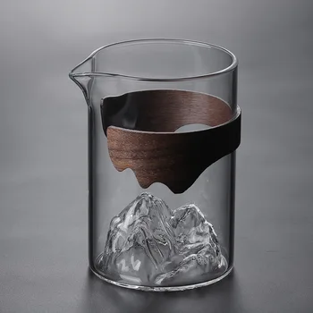 Stikla Piena Krūze Kafijas Galda Ķīniešu Kung Fu Tējas Piederumu Komplekts Chahai Radošo Kalnu Tēja Devider Taisnīgu Tasi Krūzi