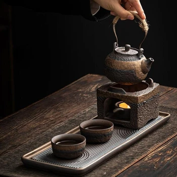 Japāņu Kung Fu Tējas Set Home (sākuma Siltu Tēju Mazo komplektu Katlā un Divas Tases Dzīvojamā Istaba un Biroja Kausa Teaware Virtuves Ēdamistabas Bārs