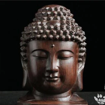 Budas Statuja, Koks Koka Statuetes Sarkankoks Indija Budas Galvas Statuja Amatniecības Dekoratīvs Ornaments