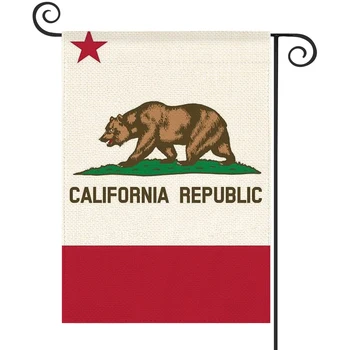1PC Kalifornijas Republikas Modeli Veļa Kokvilnas Dārza Karogs Banner Iekštelpu Āra Mājas, Dārza Karājas Dekori