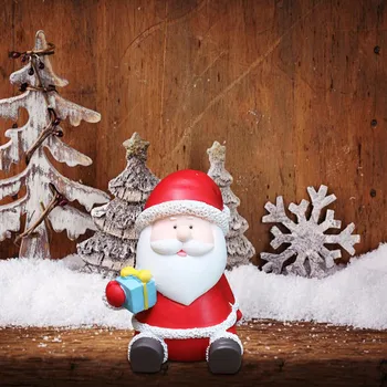 Ziemassvētku Miniatūras Sniegavīrs Santa Guļamistaba Dekorēšana Claus Sveķu Amatniecības Mājas, Dārza Rotājumi Statuja Esculturas Y Figuritas