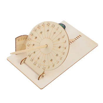 Saules pulkstenis Tehnoloģiju Ražošanu Koka Pulkstenis DIY Montāža Rotaļlietas Solāriju Modelis, 3d Puzles