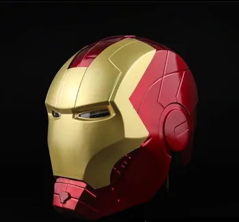 Brīnums Avengers Dzelzs Vīrs Ķivere Cosplay 1:1 Gaismas Diode Ironman Maska PVC Rīcības Attēls Rotaļlietas