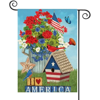 1PC es Mīlu Amerikas Modeli Veļa Kokvilnas Dārza Karogs Banner Iekštelpu Āra Mājas, Dārza Karājas Dekori