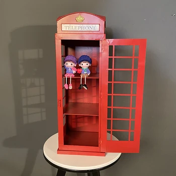 telefona būdiņā Britu skārda taksofons mēbeļu izstrādājumi, kas atjaunotu seno veidus, bērnu istabas dekorēšanas Ziemassvētku maza