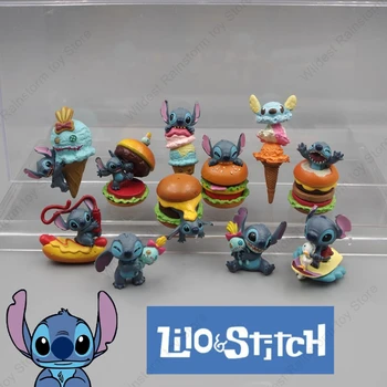 1gb Pārdošana Disney Anime Attēls Dūriens Hamburgas saldējums, Hot Dog Food Sērijas Lelles Rotājumi Darbības Rādītāji PVC Modeli, Rotaļlietas, Bērnu