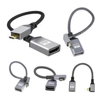 20CM Micro HDMI-Saderīgam pagarinātāja Vads V2.0 Micro HDMI-Saderīgam Converter labējās 4K@60HZ Kamerām HDTV Monitors