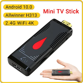 X96 S400 Mini TV Stick Android 10.0 Smart TV Kastē 2.4 G WiFi 4K H. 265 HEVC Allwinner H313 Set Top Box Media Player X96S400